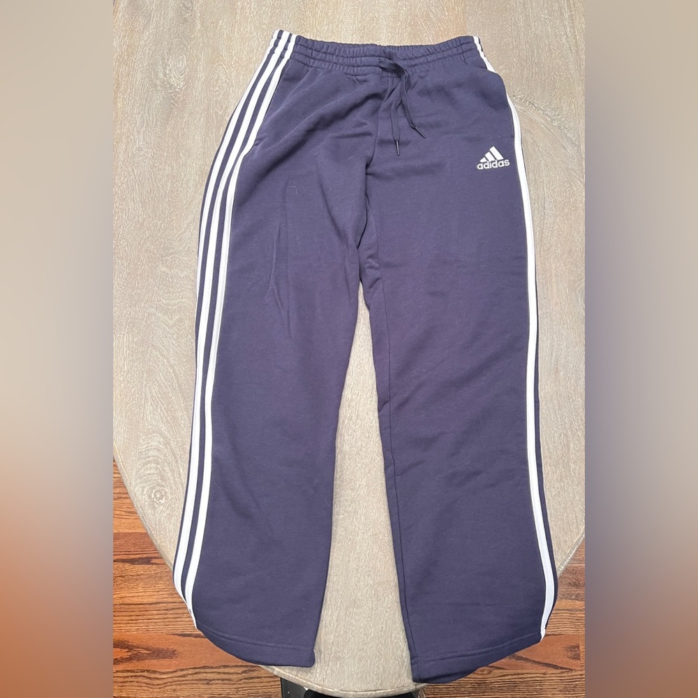 Adidas sweat pants. Size Medium. Blue. Never worn, too short.